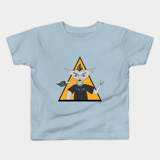 wisejack punk cat Kids T-Shirt